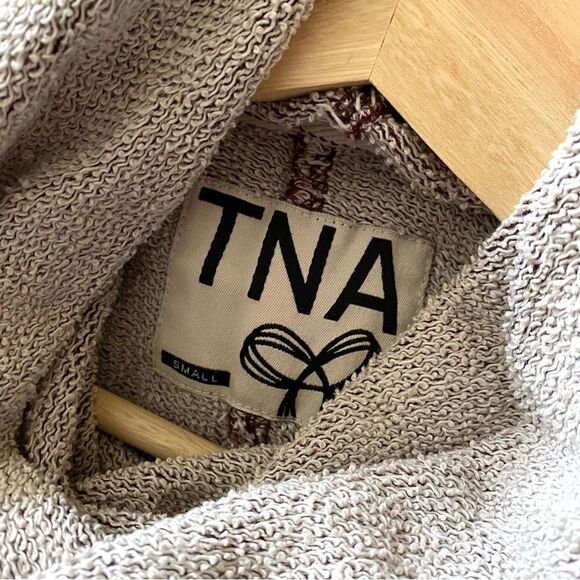 TNA Burgundy Cotton Cowl Neck Sweater Womens Size Small - Picture 3 of 7